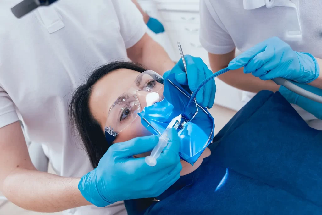 patient undergoing root canal treatment